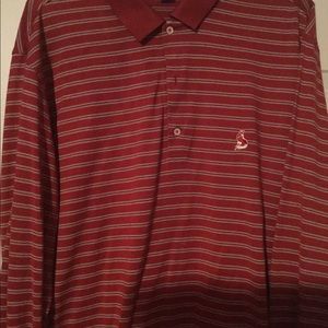 Long Sleeve striped polo shirt
